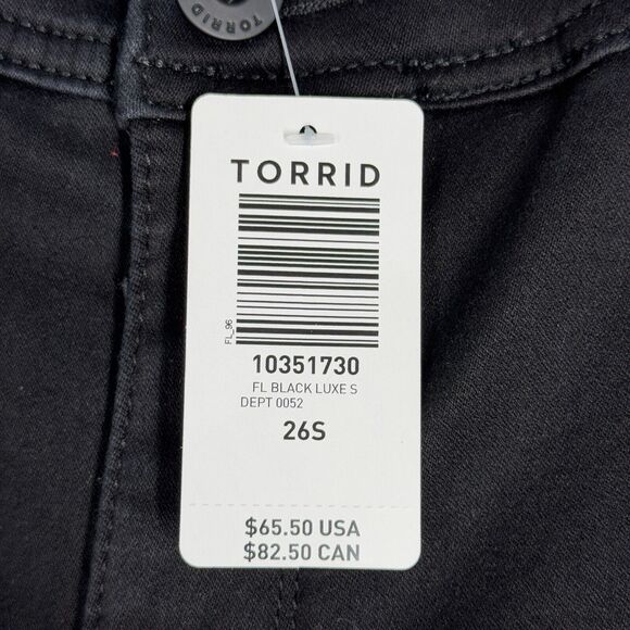 Torrid Jeans Women 26 Short Black Luxe Skinny Casual Neutral Minimal Grunge Punk - Picture 10 of 11